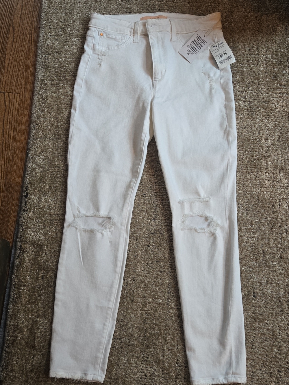 Joe's Jeans White Skinny Distressed Women's Jeans